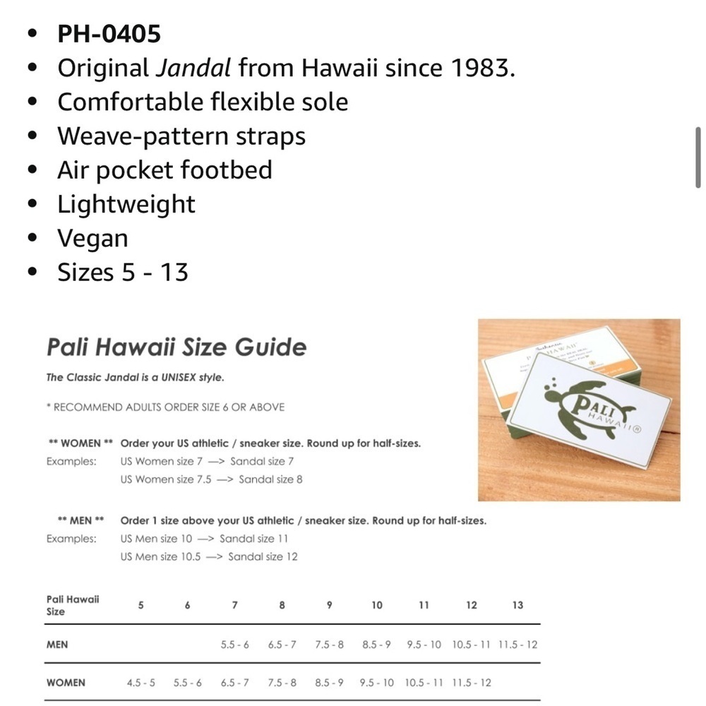 Pali Hawaii Moses Sandal Shoe Unisex 9 Brown NWT Slides Casual Beach Vacation - Picture 8 of 8